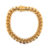 8.5mm Gold Miami Cuban Bracelet (Semi-Solid) 10K - White Carat - USA & Canada